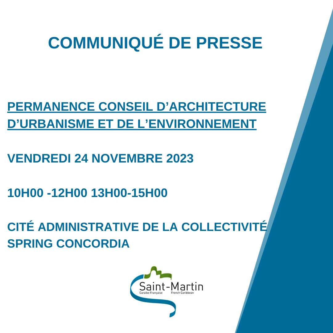 Communiqué de Presse: Permanence Conseil Architecture Urbanisme et de Environnement (CAUE) 