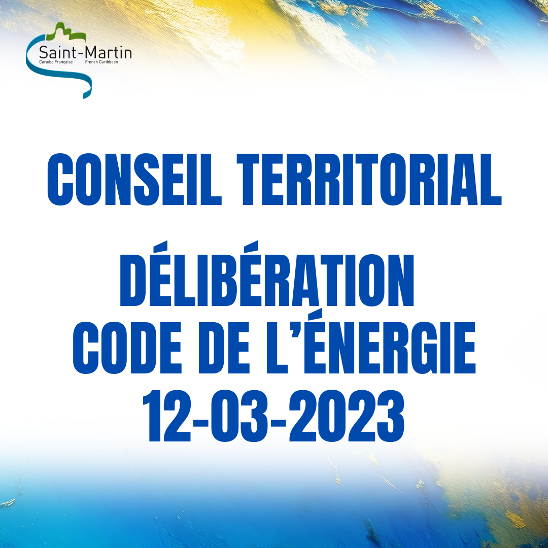 Conseil territorial: Délibération Code de l'energie
