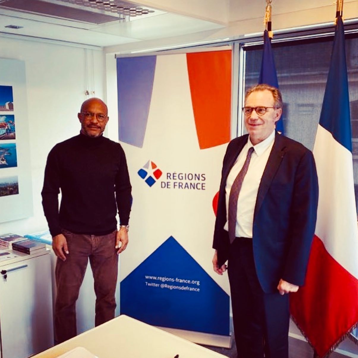 La rencontre du Président Gibbs et Mr Renaud Muselier à  Paris