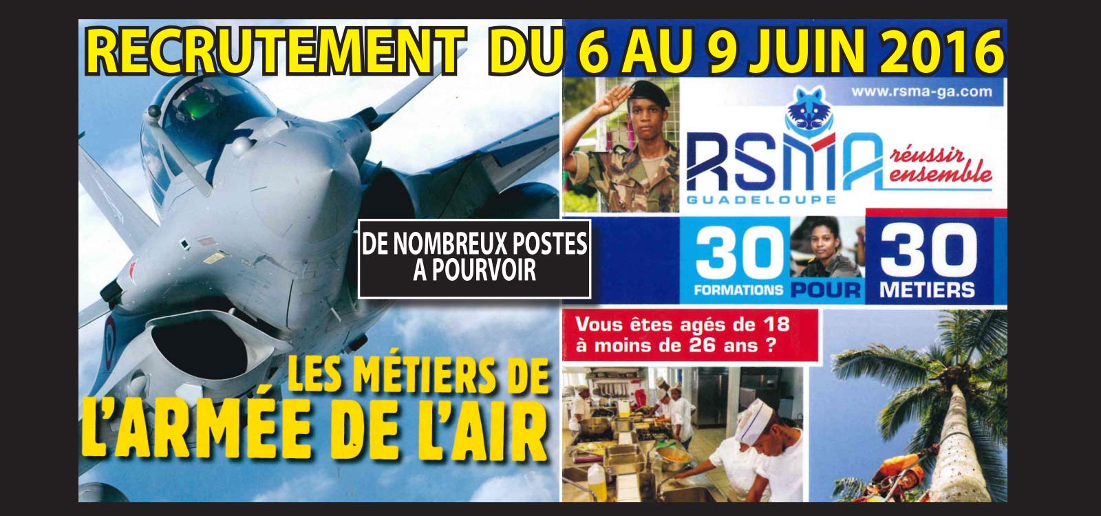 Le RSMA et l'armée de l'Air recrutent à  Saint-Martin !